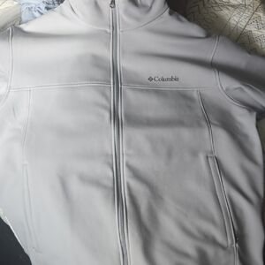 Columbia Light Gray Zip-Up Jacket